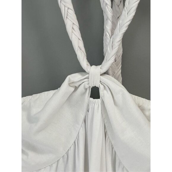 aerie white linen blend maxi dress Size M - Picture 3 of 8